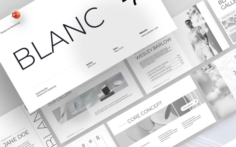 modern art powerpoint template original