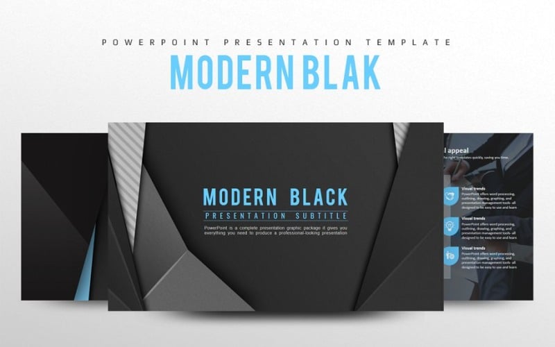 modern black powerpoint template original