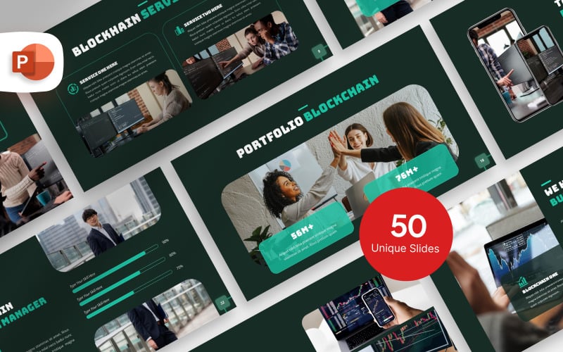 modern blockchain presentation template original