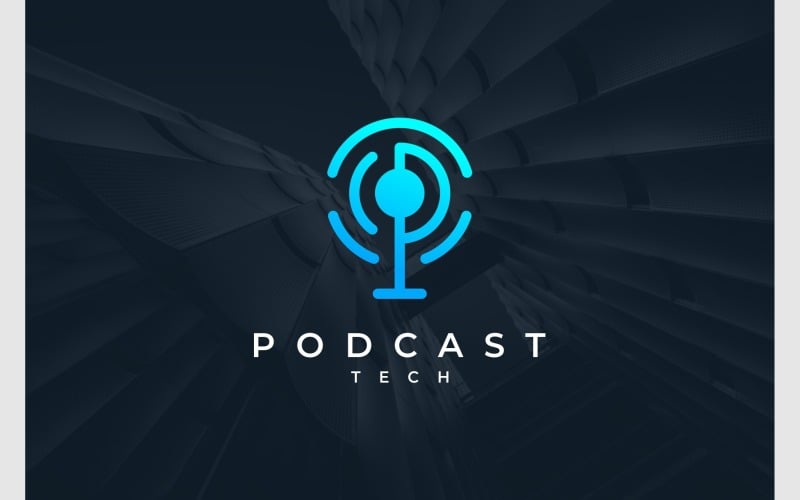modern broadcast podcast logo original