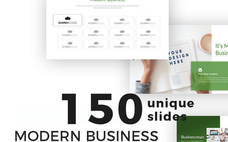 modern business presentation powerpoint template original