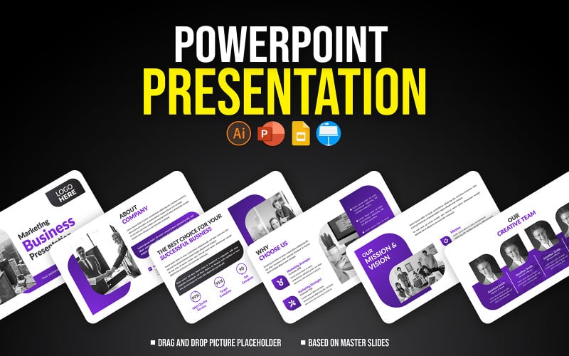 modern business presentation slides template original