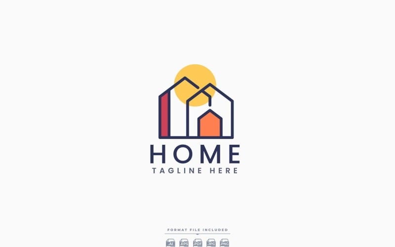 modern cozy house logo template original