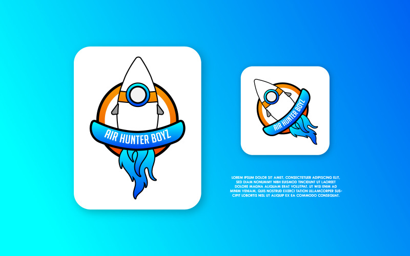 modern creative rocket vector logo design template original