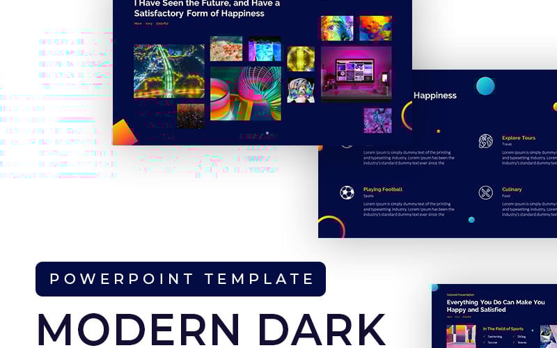 modern dark presentation powerpoint template original