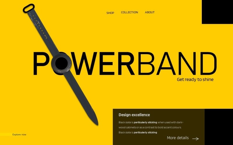 modern design powerpoint template power band original