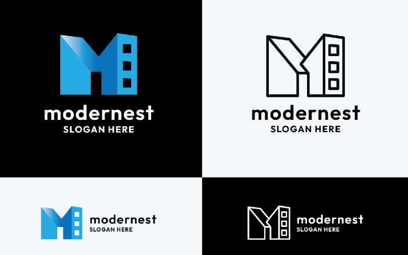 modern estate letter m logo original