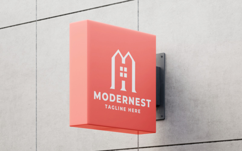 modern estate letter m pro logo template original