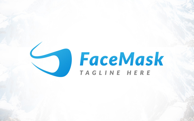modern face mask logo design original