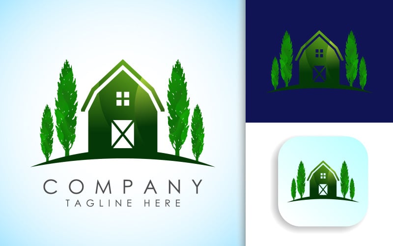 modern farmhouse concept logo design template agriculture logo original