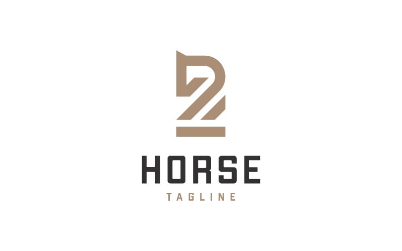 modern horse chess logo template original