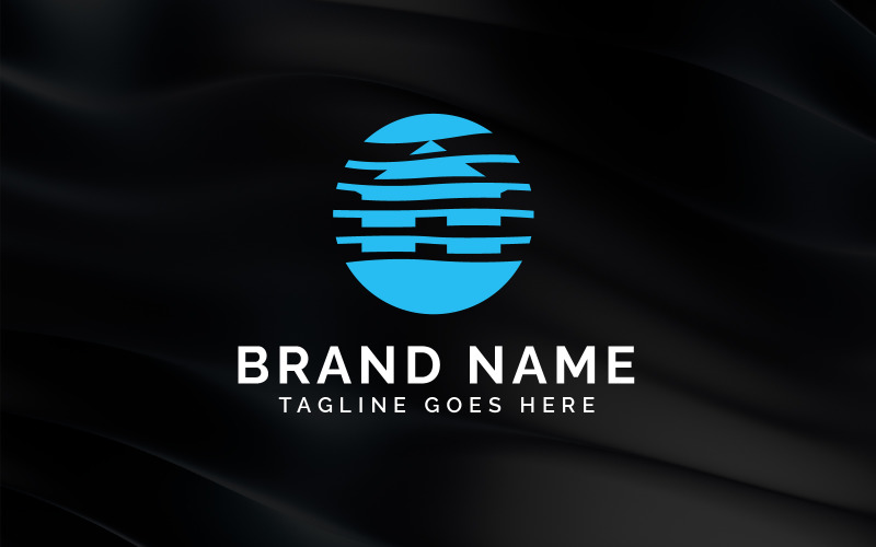 modern house circle home logo design template original