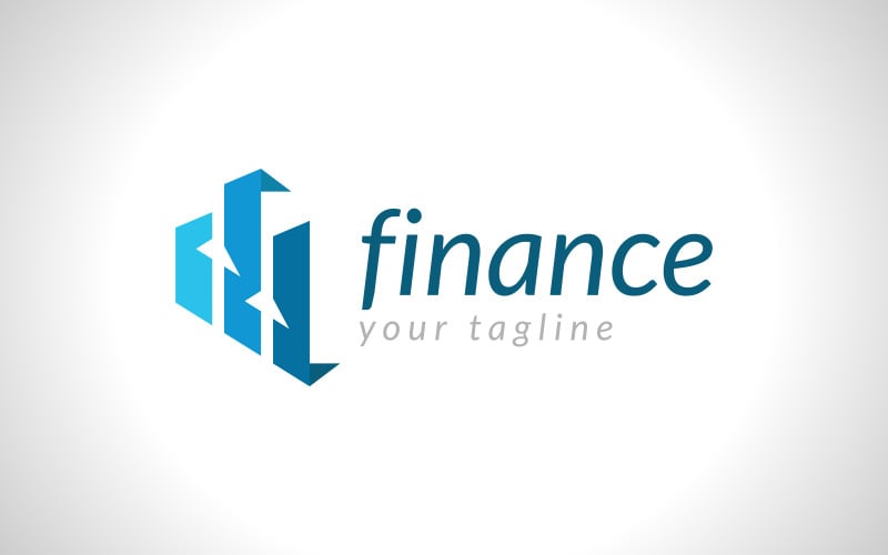 modern line finance logo design original