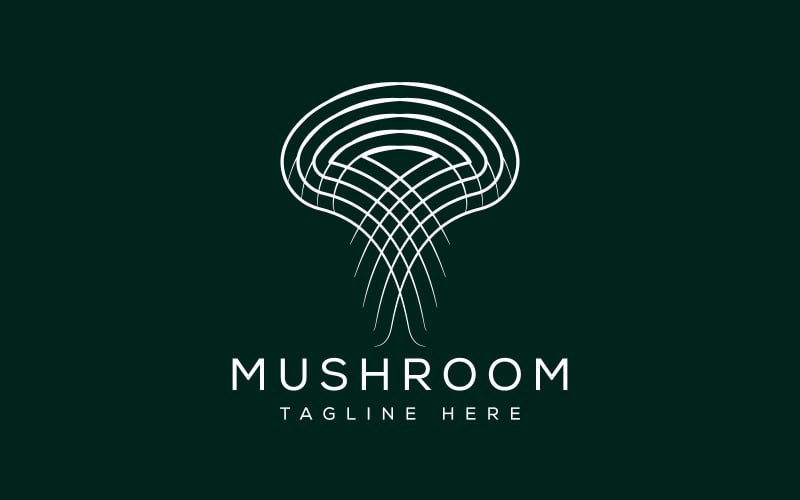 modern minimal mushroom logo design luxury mushroom logo mushroom technology logo original