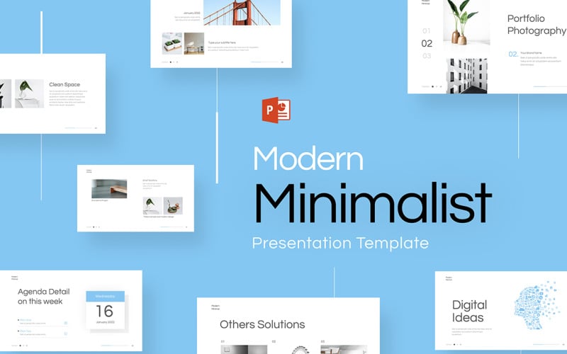 modern minimalist powerpoint template original