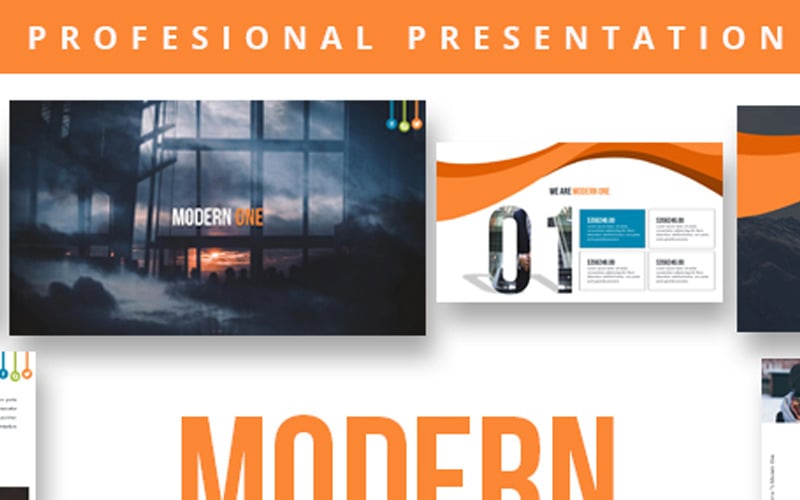 modern one pitch deck powerpoint template original