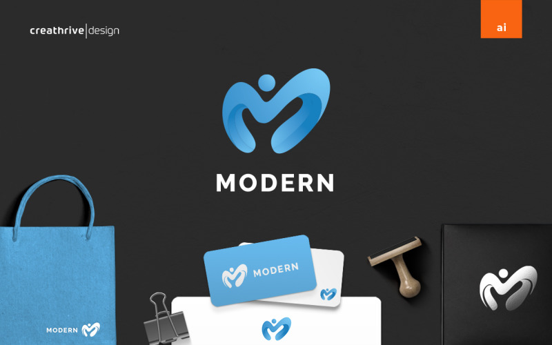 modern people logo template original