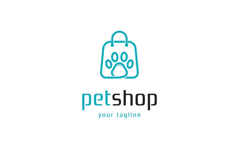 modern pet shop logo template original