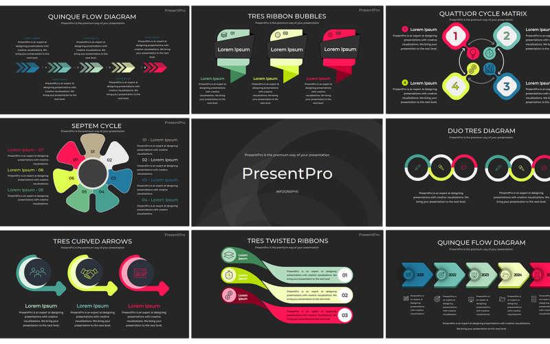 modern premium professional powerpoint presentation infographs original
