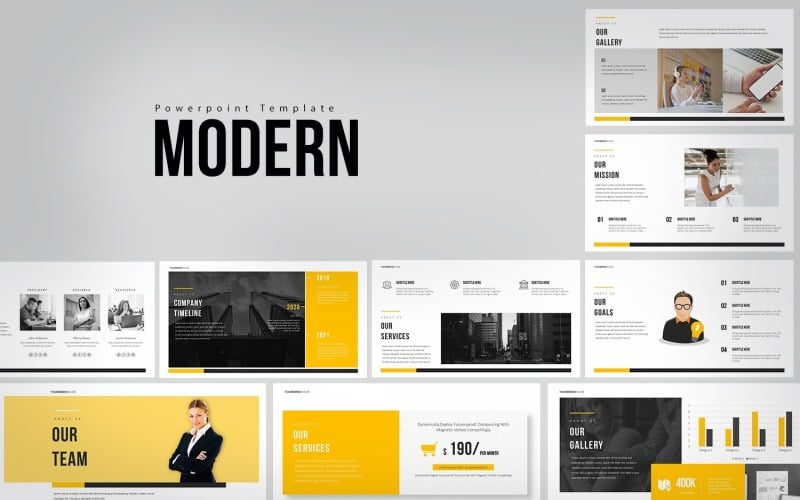 modern presentation powerpoint template original
