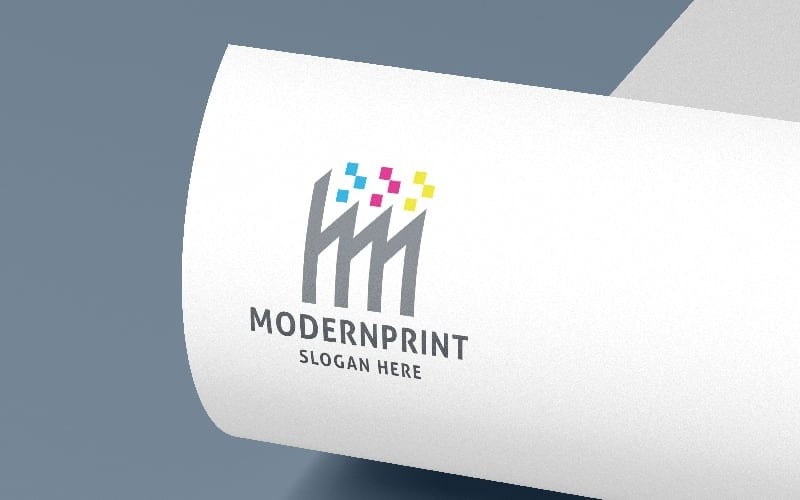 modern print letter m logo original
