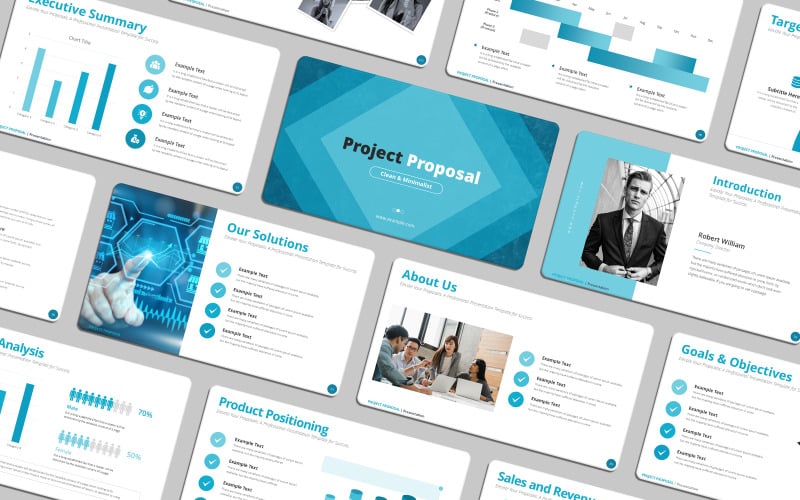 modern project proposal presentation template professional and editable design original
