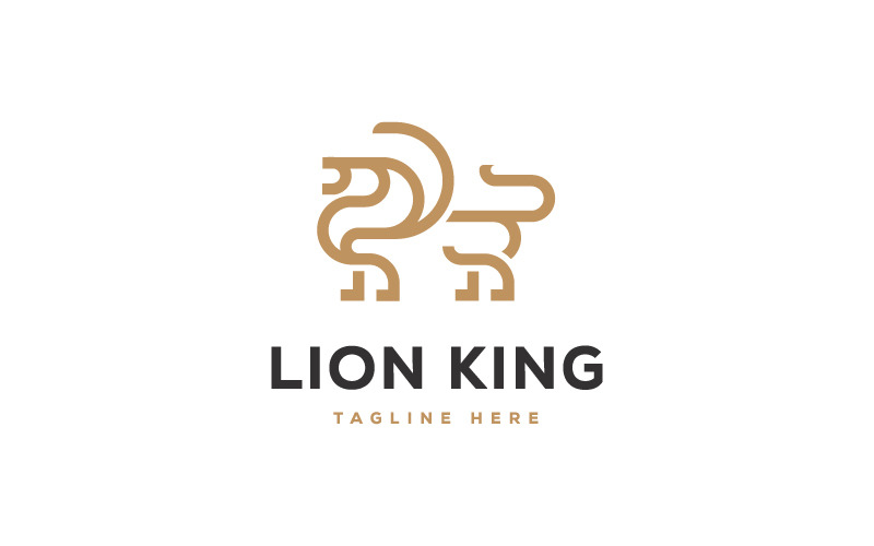 modern style lion logo template original