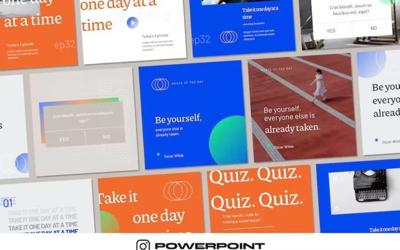 modern stylish instagram template powerpoint original