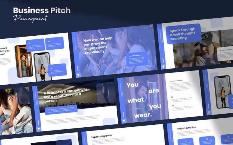 modern tech pitch template powerpoint original