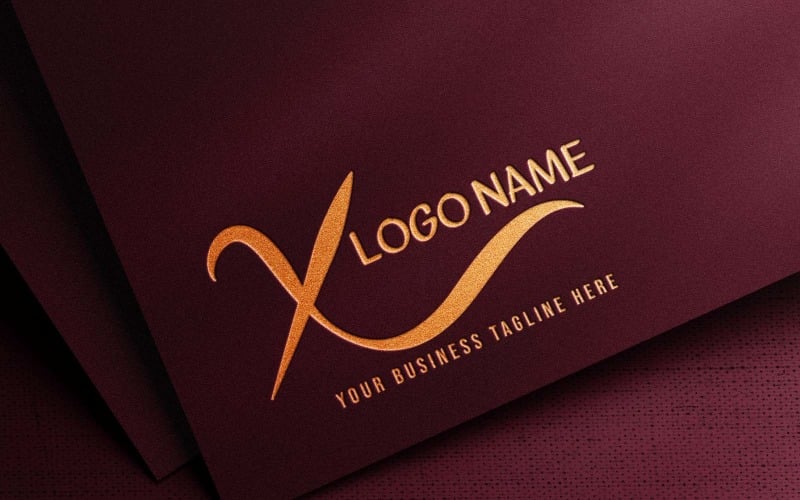 modern waving x letter creative logo design brand identity original