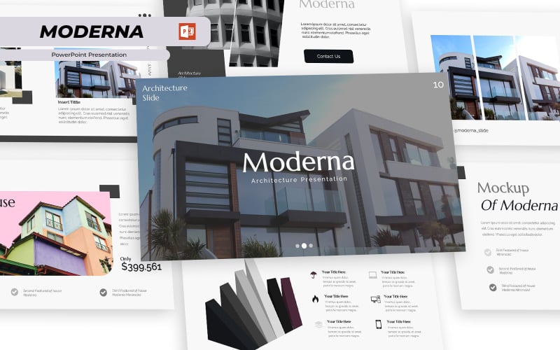 moderna architectures powerpoint presentation template original