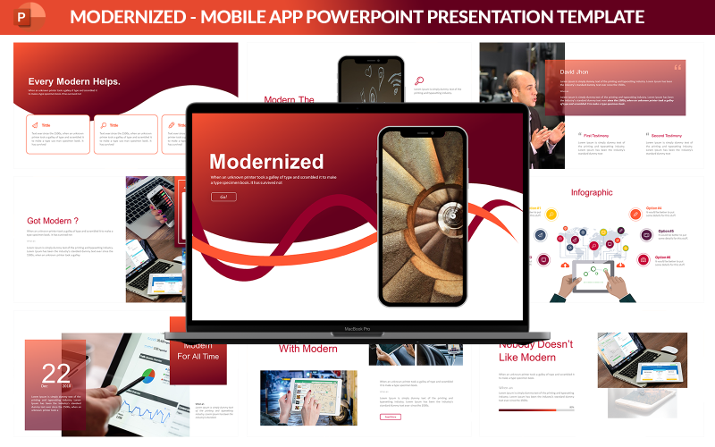 modernized mobile app presentation template original