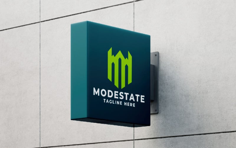 modestate letter m pro logo template original