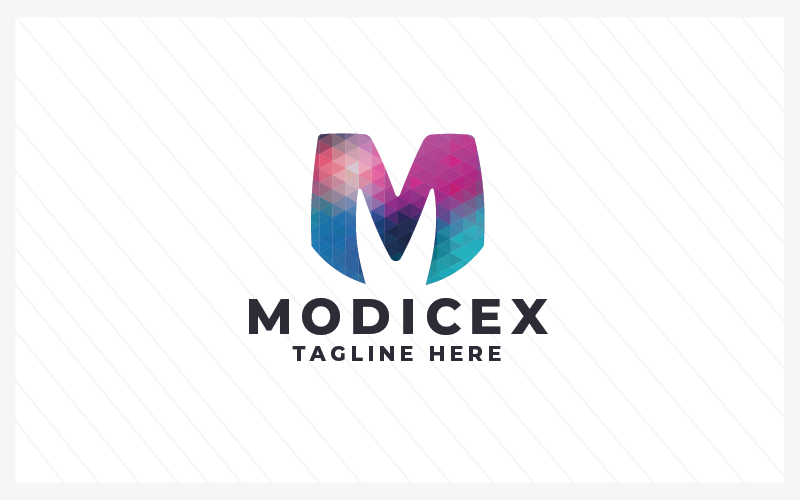 modicex letter m pro logo template original