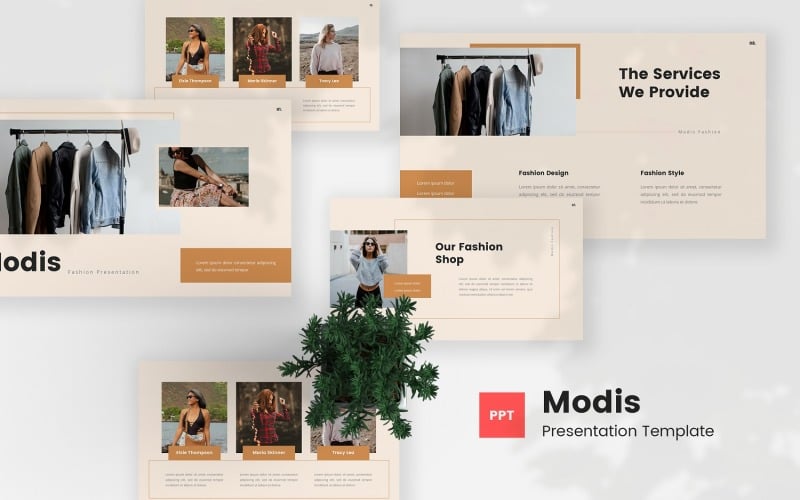 modis fashion powerpoint template original