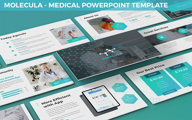 molecula medical powerpoint template original