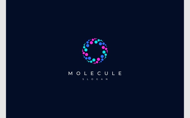 molecule circle particle science logo original