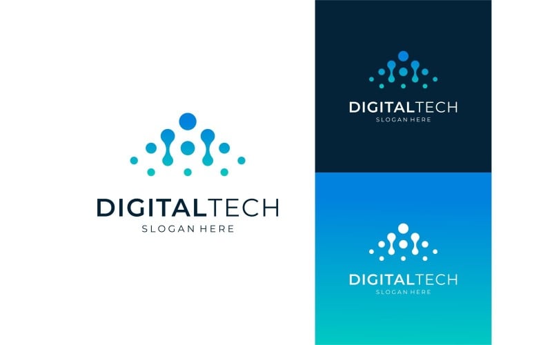 molecule digital growth logo original
