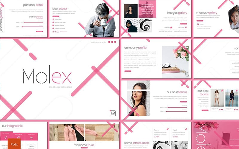 molex pink powerpoint template original
