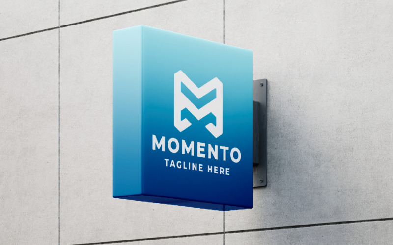 momento business letter m pro logo template original