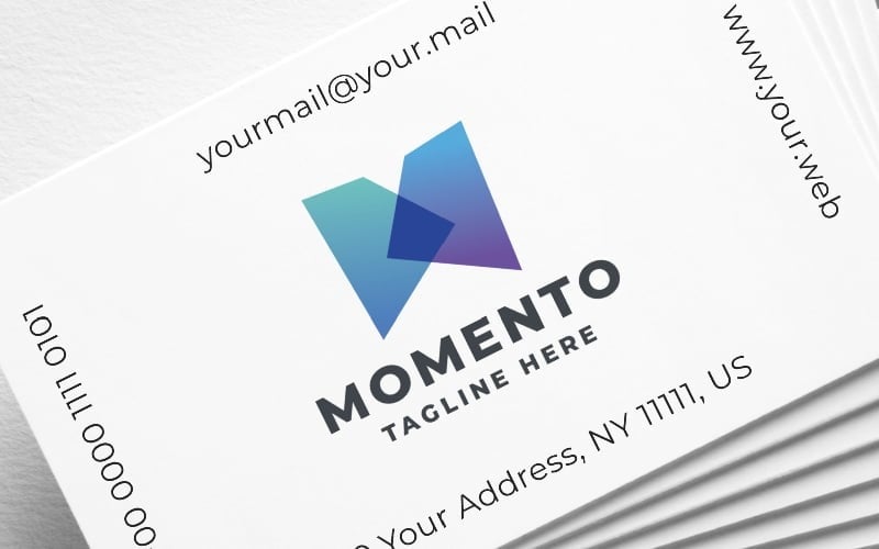 momento letter m pro logo template original