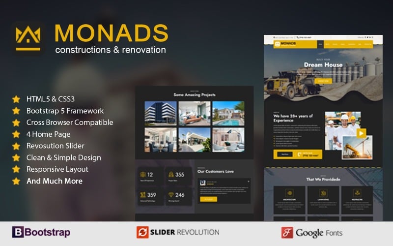 monads constructions amp renovation responsive html templates original
