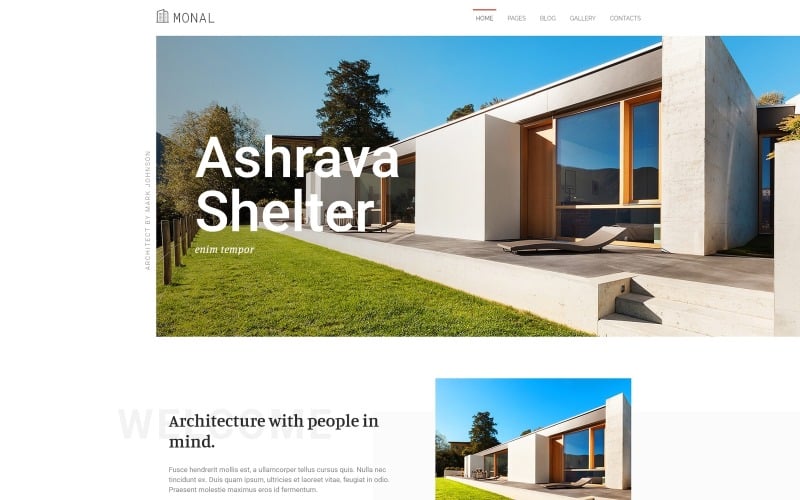 monal architect multipage clean joomla template original