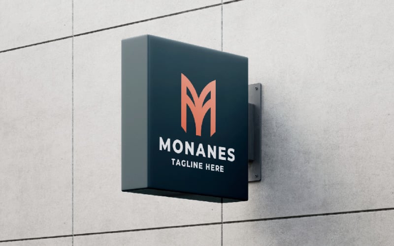 monanes letter m pro logo template original