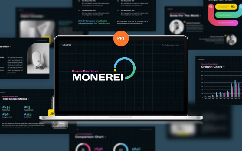 monerei startup powerpoint template original