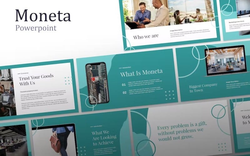 moneta finance template powerpoint original