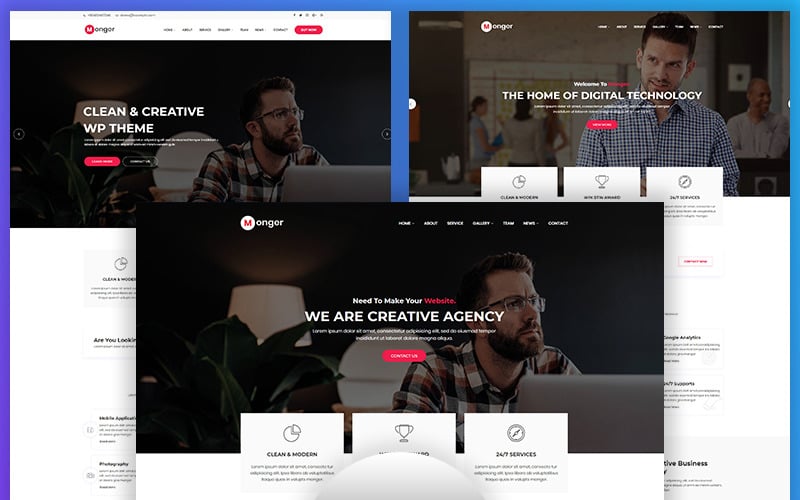 monger creative agency responsive wordpress theme original