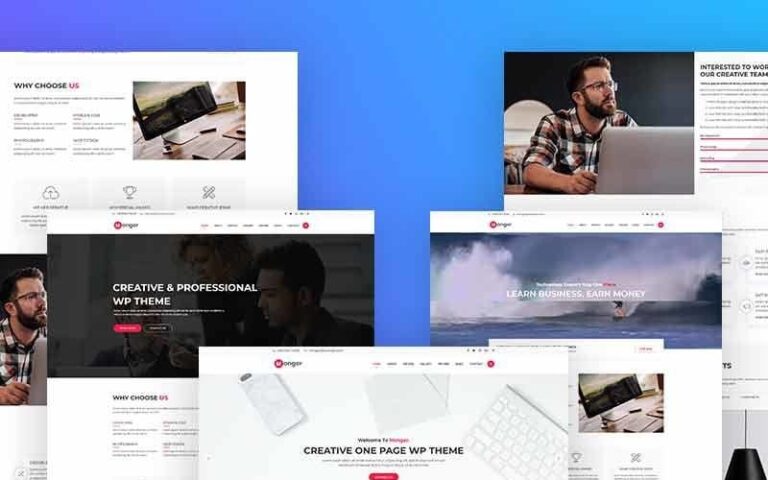 monger landing page responsive wordpress theme original