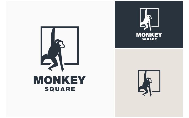 monkey primate square logo original