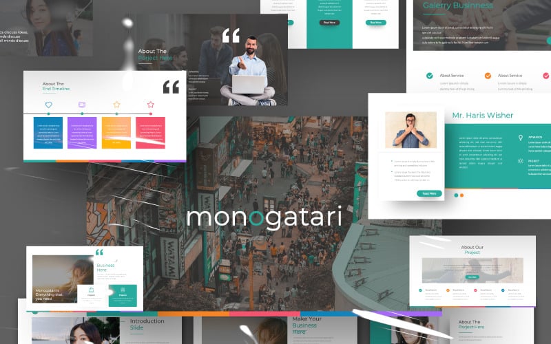 monogatari presentation powerpoint template original